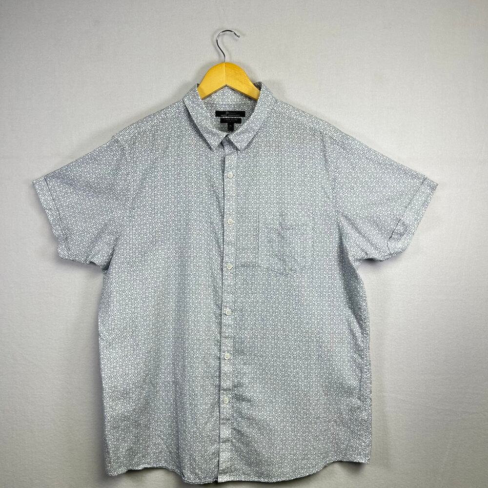 Marc Anthony Men's Linen Blend Short Sleeve Dress Shirt - Size XL Slim Fit
